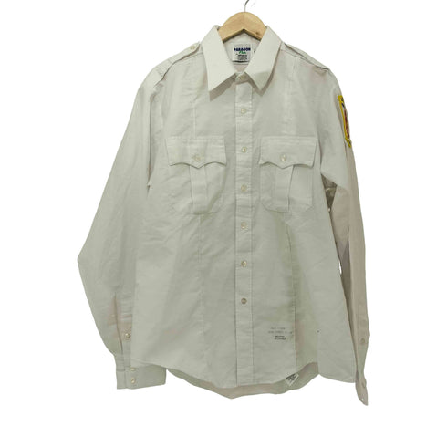 PARAGON PLUS USA製 FIRE SERVICE エンブレムワッペン エポレット L/S ワーク シャツ メンズ 17 36/37