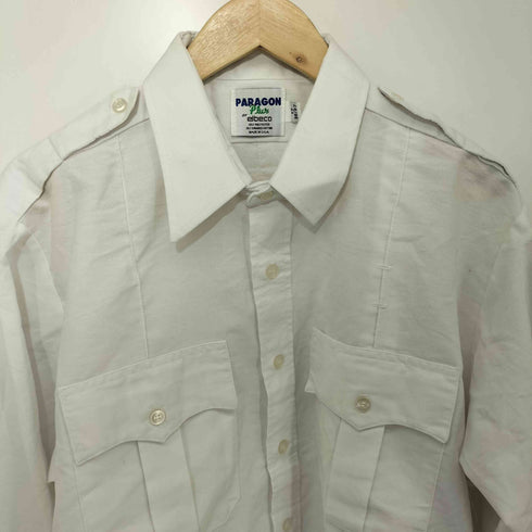 PARAGON PLUS USA製 FIRE SERVICE エンブレムワッペン エポレット L/S ワーク シャツ メンズ 17 36/37