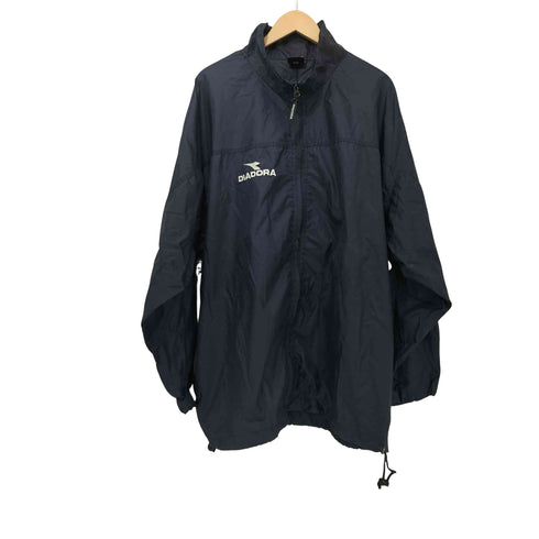 ディアドラ DIADORA ロゴ刺繍 ナイロンフーデッド ジャケット メンズ  O