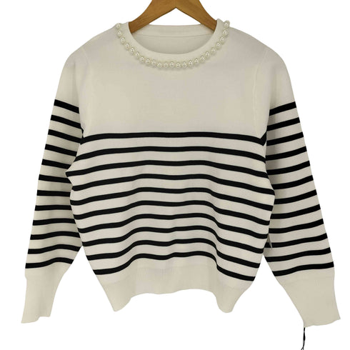 ジャスグリッティー JUSGLITTY パール衿ニットアップ レディース JPN:M
