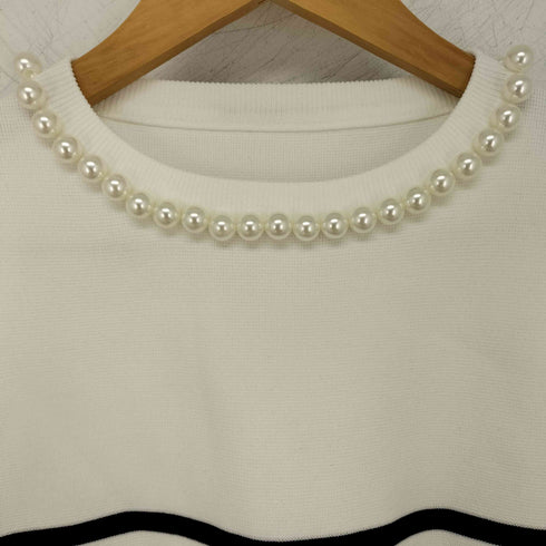 ジャスグリッティー JUSGLITTY パール衿ニットアップ レディース JPN:M