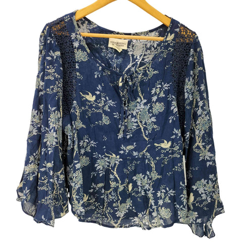 デニムアンドサプライ ラルフローレン DENIM & SUPPLY RALPH LAUREN インド製 Floral Bell Sleeves Blouse レディース JPN:S