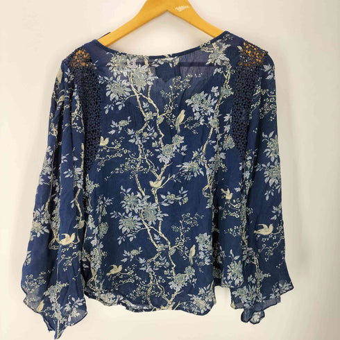 デニムアンドサプライ ラルフローレン DENIM & SUPPLY RALPH LAUREN インド製 Floral Bell Sleeves Blouse レディース JPN:S