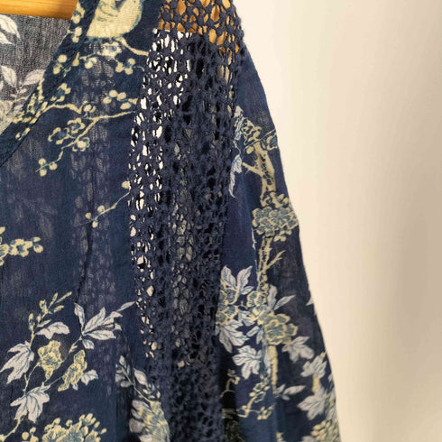 デニムアンドサプライ ラルフローレン DENIM & SUPPLY RALPH LAUREN インド製 Floral Bell Sleeves Blouse レディース JPN:S