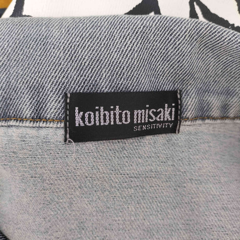 コイビトミサキ koibito misaki ストーン付きイラストペイントデニムジャケット レディース
