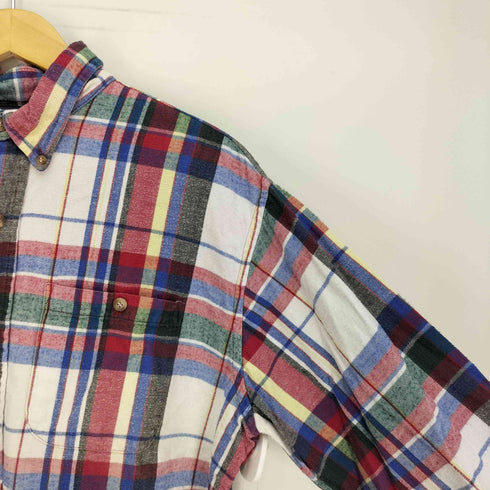 セントジョンズベイ STJOHNS BAY 90S マドラスチェック フラップポケット B.D L/S コットン シャツ メンズ import:L