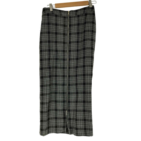 ザラ ZARA チェック柄フロントジッパースカート ロングスカート レディース JPN:S
