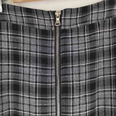 ザラ ZARA チェック柄フロントジッパースカート ロングスカート レディース JPN:S