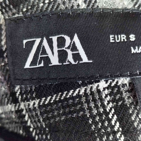 ザラ ZARA チェック柄フロントジッパースカート ロングスカート レディース JPN:S