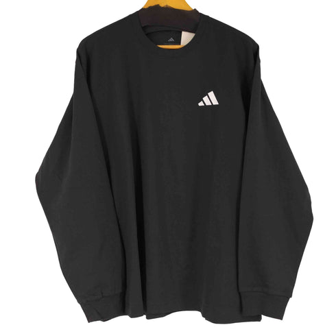 アディダス adidas エッセンシャルズ プラス ルーズフィット スモールロゴ L/S Tシャツ メンズ import:L