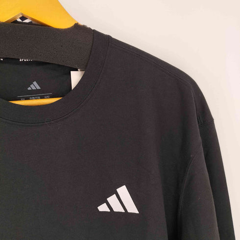 アディダス adidas エッセンシャルズ プラス ルーズフィット スモールロゴ L/S Tシャツ メンズ import:L