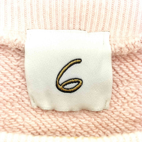 ロクビューティーアンドユースユナイテッドアローズ 6 BEAUTY & YOUTH UNITED ARROWS コットンウラケ カラーステッチ クルーネック プルオーバー レディース