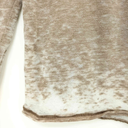 ゲス GUESS USA ラインストーンロゴ グラデーションデザイン シアーTシャツ カットソー Y2K レディース XS