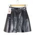 ディーゼル DIESEL L-DARICE SKIRT エナメルフェイクレザー ジップアップ カットオフ スカート レディース US:25
