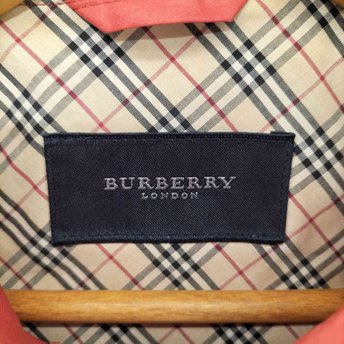 バーバリーロンドン BURBERRY LONDON 裏地ノバチェック PUコーティング コットン フーデッドジャケット レディース JPN:11号
