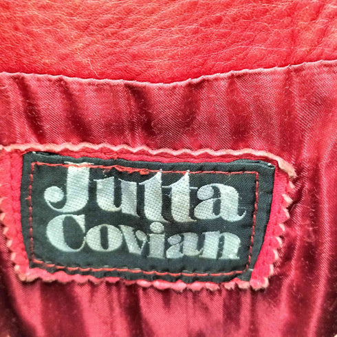 JUTTA COVIAN 総柄 切り替え レザージャケット メンズ 8