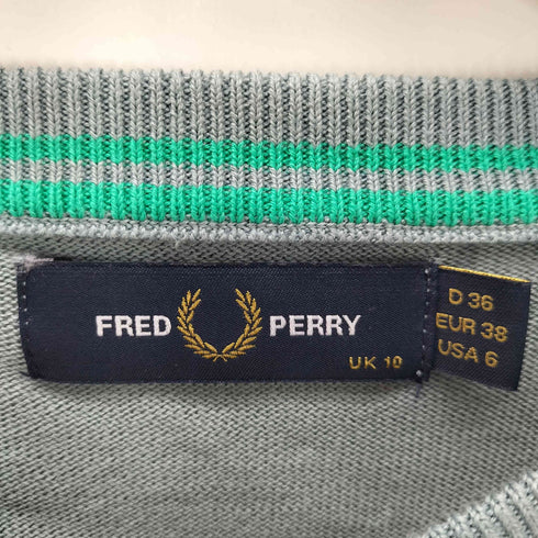フレッドペリー FRED PERRY 別注クルーネックカーディガン レディース USA 6