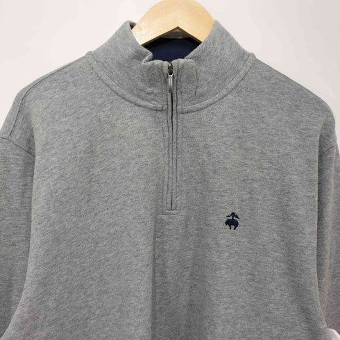ブルックスブラザーズ BROOKS BROTHERS ロゴ刺繍 ハーフジップ プルオーバースウェット メンズ JPN:L