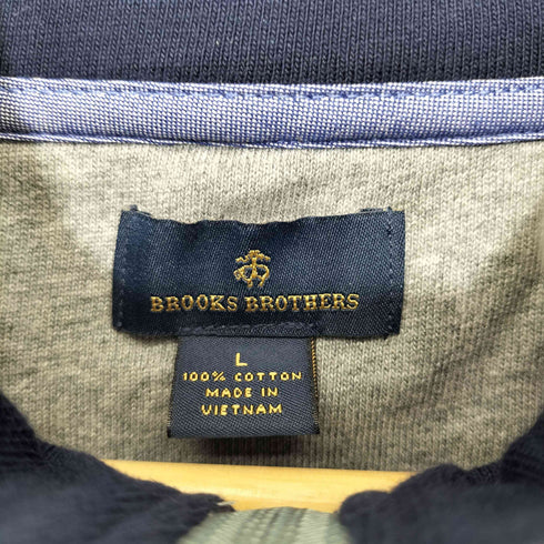 ブルックスブラザーズ BROOKS BROTHERS ロゴ刺繍 ハーフジップ プルオーバースウェット メンズ JPN:L