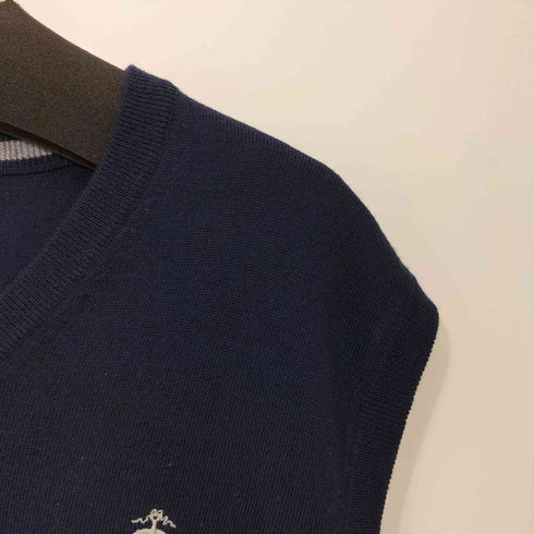 ブルックスブラザーズ 346 BROOKS BROTHERS ロゴ刺繍 ニットベスト メンズ JPN:XL