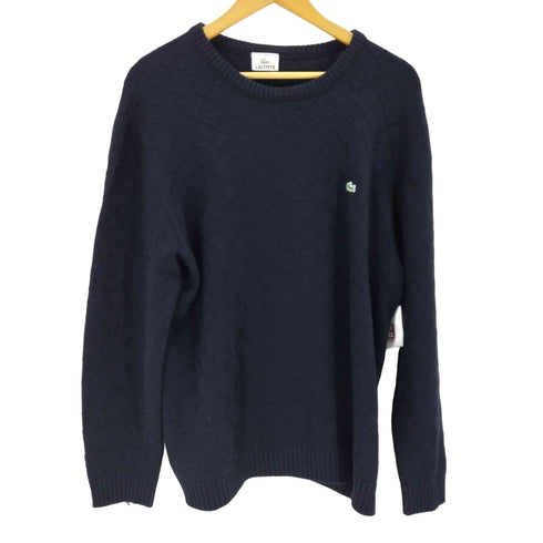 ラコステ LACOSTE ワンポイントロゴ ダイヤ編みニットセーター メンズ 6