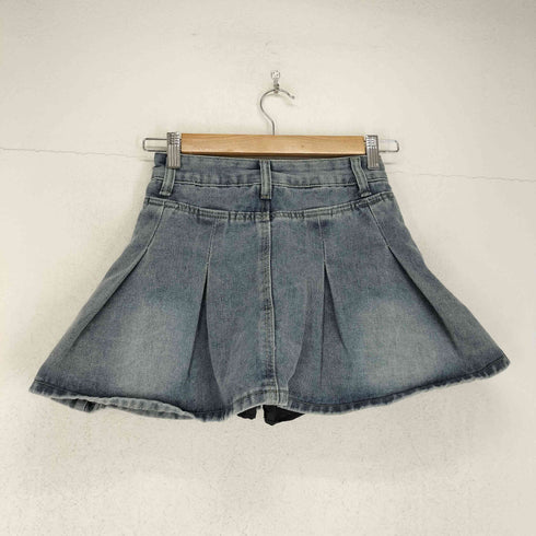Y2K プリーツデニムミニスカート レディース