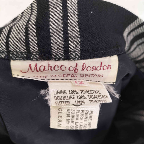 MARCO OF LONDON MADE IN GREAT BRITAIN ウールチェックプリーツラップスカート レディース 12