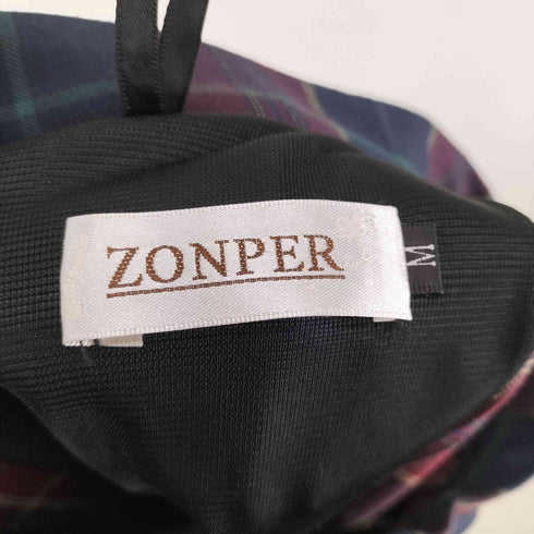 ZONPER Y2K チェック柄プリーツラップスカート レディース M