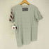 ピーピーエフエム PPFM 00S Y2K ボーダー転写プリントVネックTシャツ メンズ L