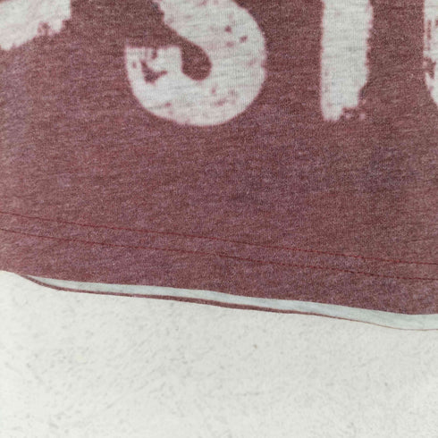 ピーピーエフエム PPFM 00S Y2K ボーダー転写プリントVネックTシャツ メンズ L