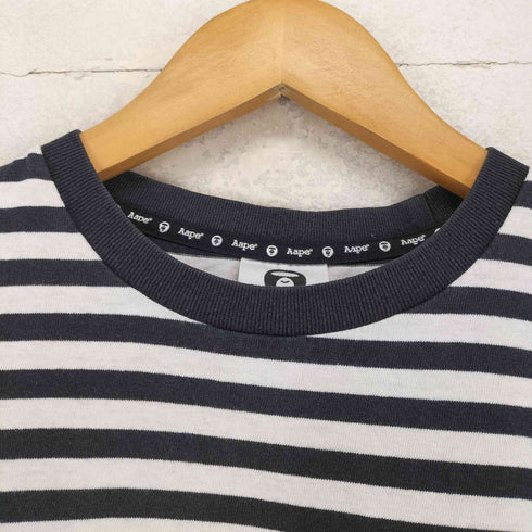 エーエイプバイアベイシングエイプ AAPE BY A BATHING APE プリントボーダーポケットTシャツ メンズ M