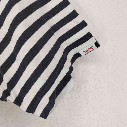 エーエイプバイアベイシングエイプ AAPE BY A BATHING APE プリントボーダーポケットTシャツ メンズ M