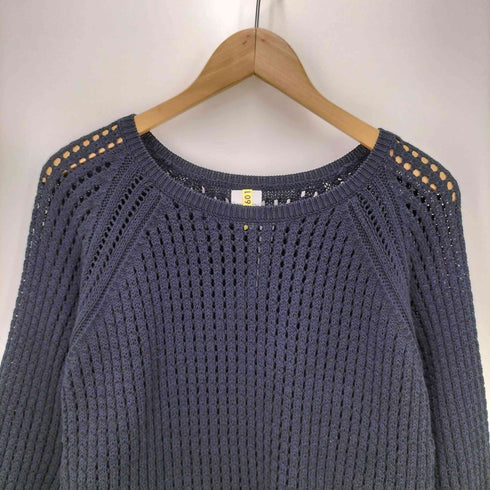 グリーンレーベルリラクシング GREEN LABEL RELAXING リネンライク メッシュ プルオーバー ニット レディース