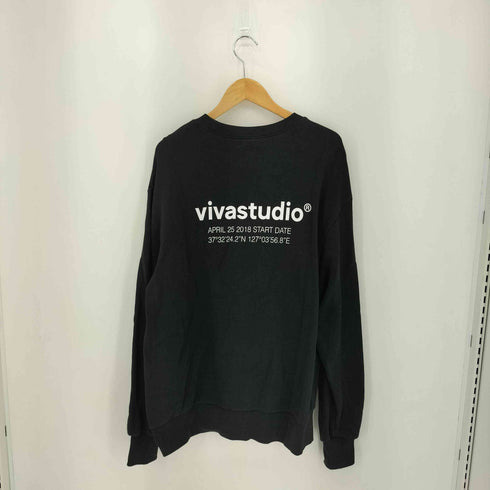vivastudio ロゴプリント クルーネックスウェット トレーナー street メンズ L