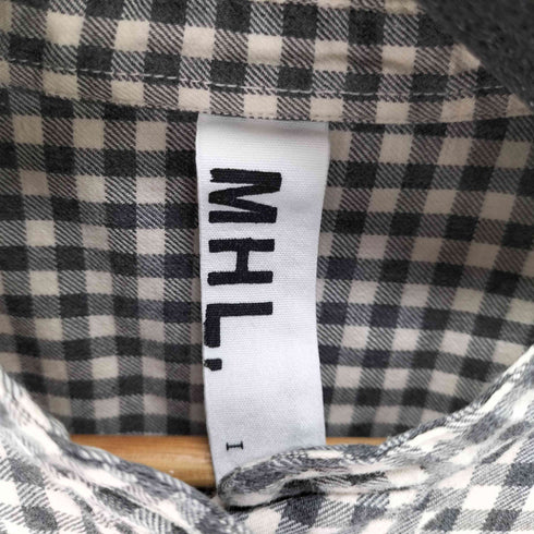 エムエイチエル MHL. ウール混 チェック柄プルオーバーシャツ レディース 1