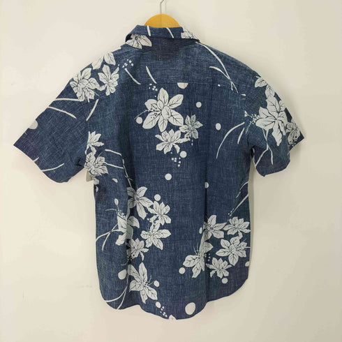 MAJUN 花 リーフ ボタンダウン ハワイアンシャツ メンズ JPN:XL