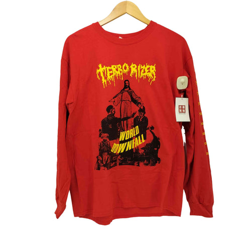 WORLD DOWNFALL グラインドコア アートワーク プリント L/S クルーネック Tシャツ メンズ import:L