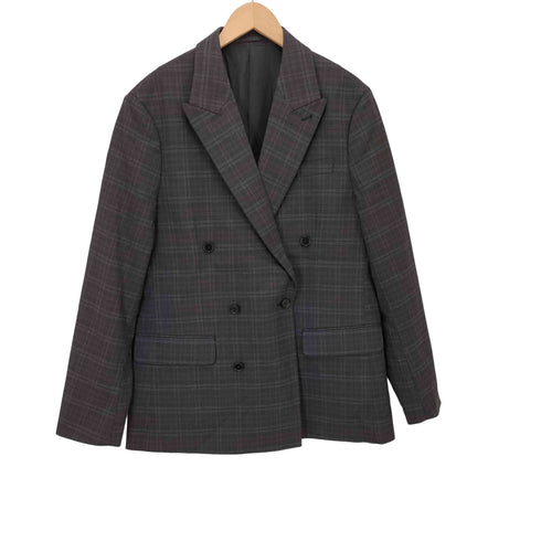 オールセインツ ALLSAINTS チェック柄 ダブルブレストテーラードジャケット メンズ US:38