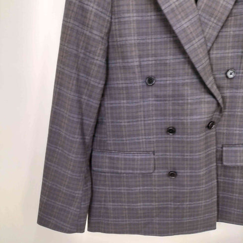 オールセインツ ALLSAINTS チェック柄 ダブルブレストテーラードジャケット メンズ US:38