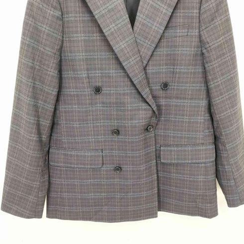 オールセインツ ALLSAINTS チェック柄 ダブルブレストテーラードジャケット メンズ US:38