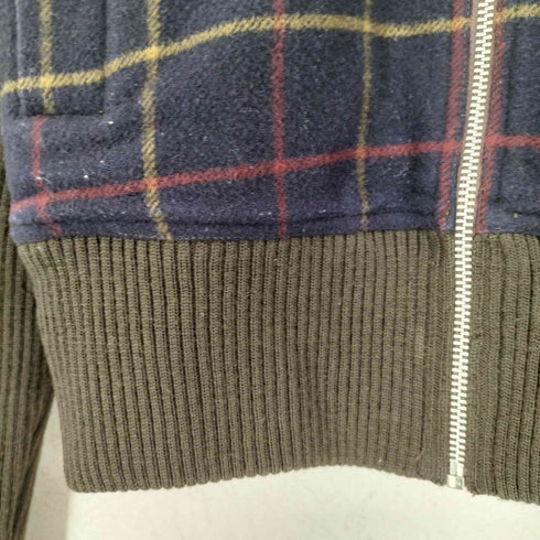 RING チェック切替ウールジップブルゾン レディース M