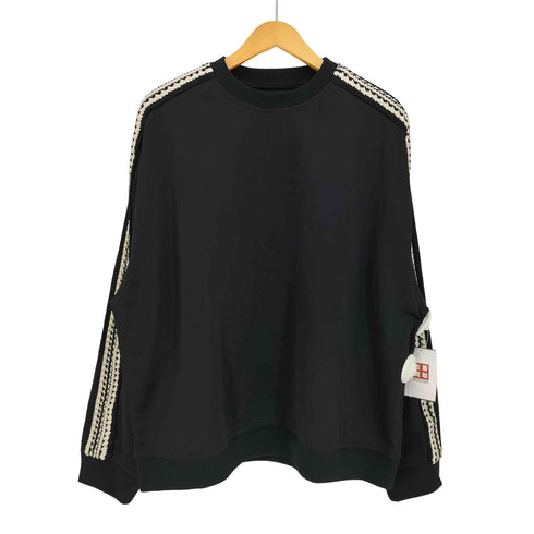 メゾンスペシャル MAISON SPECIAL 《UNISEX》Prime-Over Crochet Line Crew Neck Track Pullover/プライムオーバークロシェラインクルーネックトラックプルオーバー メンズ JPN:1