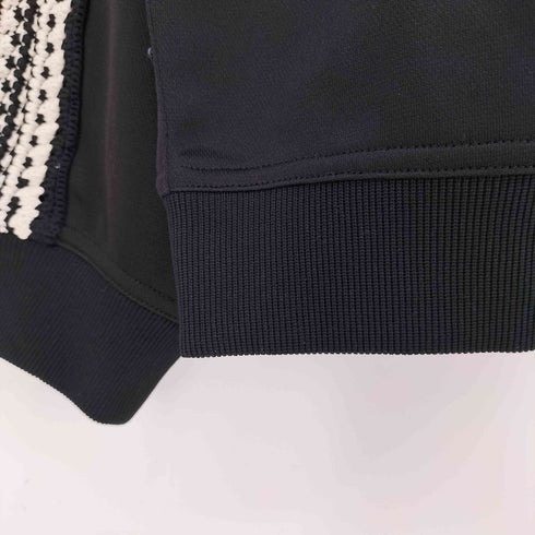 メゾンスペシャル MAISON SPECIAL 《UNISEX》Prime-Over Crochet Line Crew Neck Track Pullover/プライムオーバークロシェラインクルーネックトラックプルオーバー メンズ JPN:1