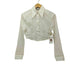 ザラ ZARA クロップド ロングスリーブシャツ レディース import:XS