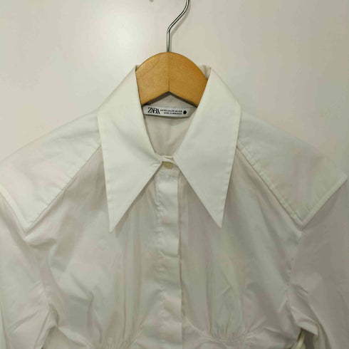 ザラ ZARA クロップド ロングスリーブシャツ レディース import:XS