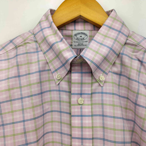 ブルックスブラザーズ BROOKS BROTHERS チェック柄 半袖ボタンダウンシャツ メンズ JPN:M