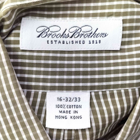ブルックスブラザーズ BROOKS BROTHERS チェック柄 長袖ボタンダウンシャツ メンズ 16-32/33