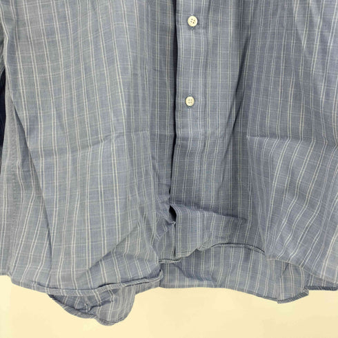 ランズエンド LANDS END チェック フロントポケット ダブルカフス レギュラーカラー ドレスシャツ メンズ 15 1/2-34
