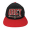 オベイ OBEY Athletics Snap-Back Hat ロゴ 刺繍 6パネル ベースボール キャップ メンズ OSFA
