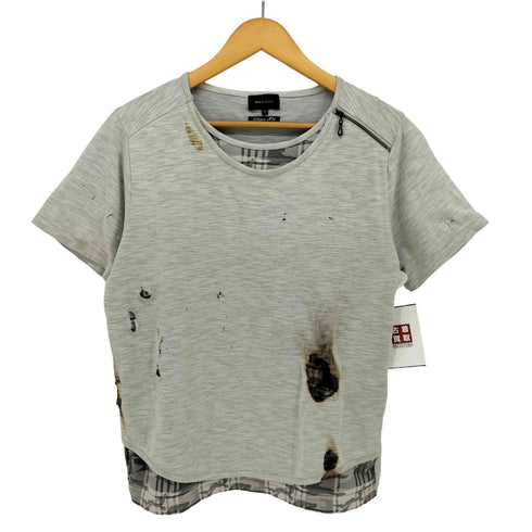 メイルアンドコー MALE & Co. 00S ダメージ加工 フェイクレイヤード カットソー Y2K メンズ import:M